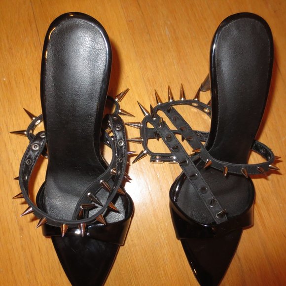 LAST CHANCE NNB Custom Made Sharp Spikes on Straps High Heel Stiletto Sandals - Picture 8 of 9